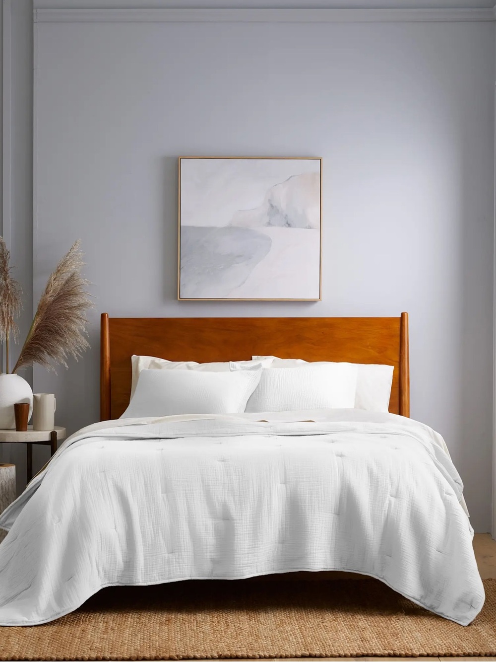 OOS @ Quince Organic Cotton Gauze onDream Quilt Set KING White W/ SHAMS $199